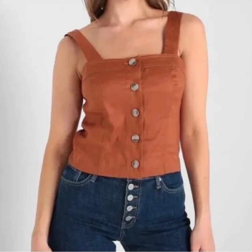 Banana Republic Orange Button Tank Top - Picture 2 of 10